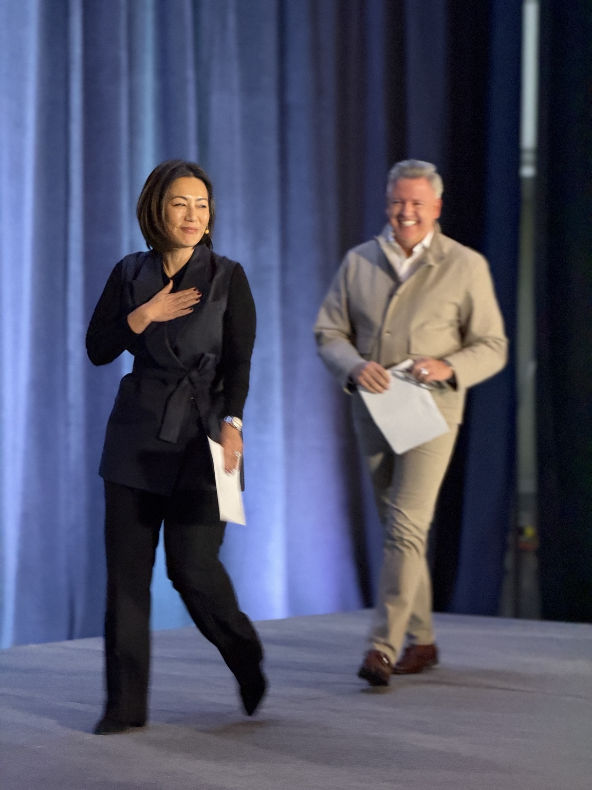 Caroline and Brady hosting Luxury Symposium