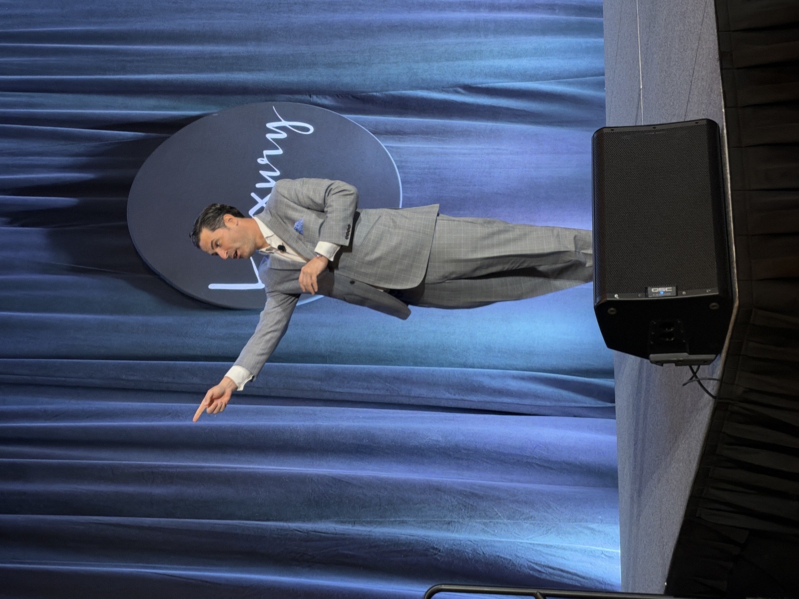 Speaker presenting the luxury lending session